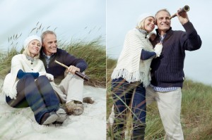 Das Herbst-Fotoshooting in Prerow - Stulpen, Mütze und Poncho von Noa Noa