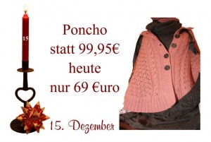 Von Noa-Noa gibt es diesen Poncho am Donnerstag den 15. Dezember um 30% reduziert.