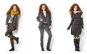 Ein kleiner modischer Einblick in das Streaming-Theme der Herbstkollektion 2012 von Nü. Kurze Hosen, Strumpfhosen, Jeans, Kleider, halbhohe und hohe Stiefel.