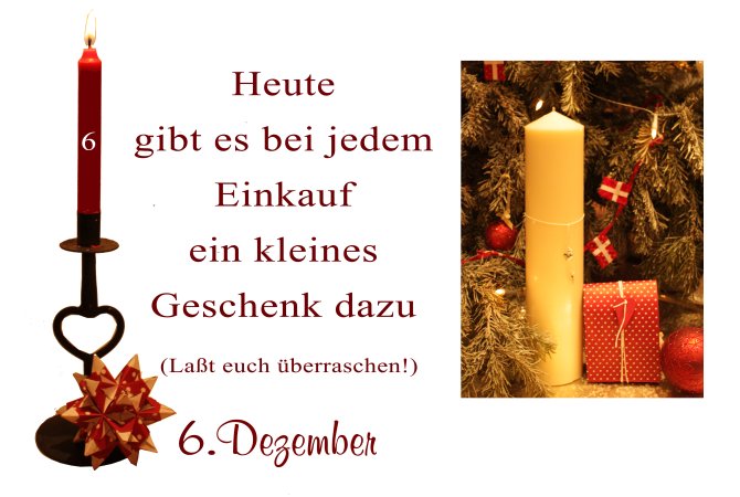 Zu Nikolaus gibt es zu jedem Einkauf ein kleines Überraschungsgeschenk von uns dazu.