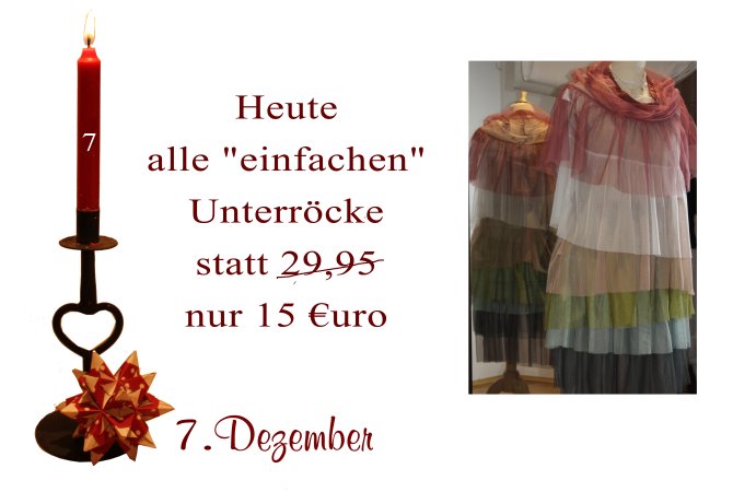 Ein Dutzend verschiedene Unterröcke von Noa-Noa sind am 7.12.2012 für nur 15€ statt 29,95€ zu haben.