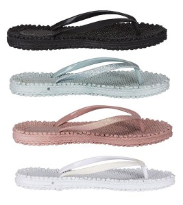 Flip-Flops in Black, Sky-Blue, Misty-Rose und White