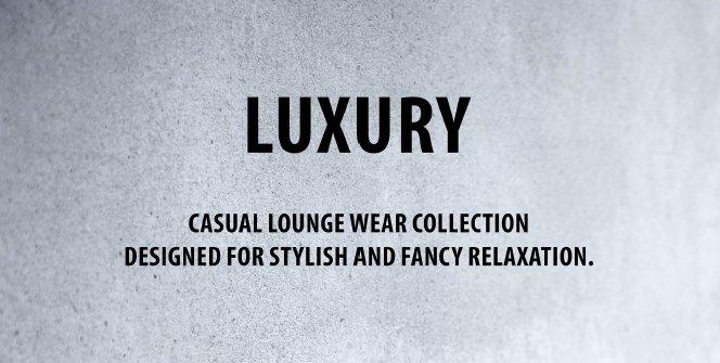 Slogan der Luxury-Collection 2015 von Nü by Staff-Woman