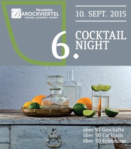 Flyer zur 6. Cocktailnight im Barockviertel Dresden