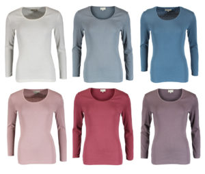 Romantisches Basicshirt Malin in vielen Farben