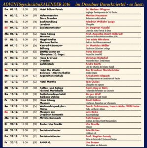 Programm zum Adventsgeschichtenkalender 2016