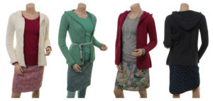 Knitwear Katla von Sorgenfri Sylt in den Farben Ivory, Pistachio, Cranberry und Night