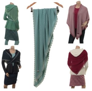 Scarf Lisa von Sorgenfri Sylt in den Farben Pistachio, Night, Turquoise, Powder und Cranberry