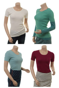 Shirt Maren von Sorgenfri Sylt in den Farben Ivory, Pistachio, Turquoise und Cranberry