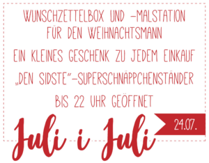 Bis 22 Uhr: Wunschzettelbox, Malstation, Den Sidste