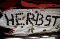 Herbst-Dekoration im Schaufenster vom Mit lille Danmark Herbst