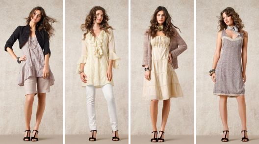 Die Farben der Sommer-Saison 2012 sind Kohlengrau, Beige, warmes Curry, sommerliches Petroleumblau, korallenfarbige Nuancen, Schwarz und Weiß - und finden sich in Noa-Noa´s Sommerkollektion wieder.