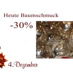 Am Dienstag den 4. Dezember 2012 ist jeglicher Christbaumschmuck von Greengate, Ib-Laursen, Lisbeth-Dahl, Chic-Antique oder Artefina um 30% reduziert.