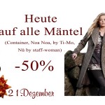 Jacken und Mäntel von Noa-Noa, Container, By Ti-Mo und Nü by Staff-Woman gibts um 50% reduziert.