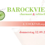 Flyer zur 4. CocktailNight am 12. September 2013 im Barockviertel Dresden