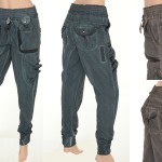 Capri Hose 4106-11 von Nü by Staff-Woman in Petrol und Taupe Brown