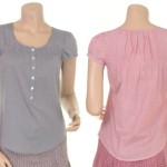 Frische Frühlingsbluse Isabell 15-010 in den Farben Pearl Grey und Strawberry