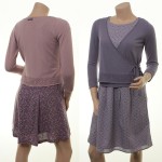 Cardigan Leni im Wickel-Look in Powder und Blueberry