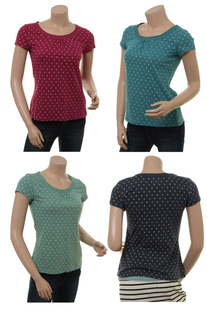 Shirt Lenke von Sorgenfri Sylt in den Farben Cranberry, Teal, Pistachio und Night
