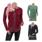 Sorgenfri Sylt - Knitwear Vinny (17-096 cranberry, pistachio und night)