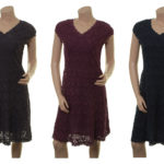 Kleid Meta in anthrazite, plum und midnight