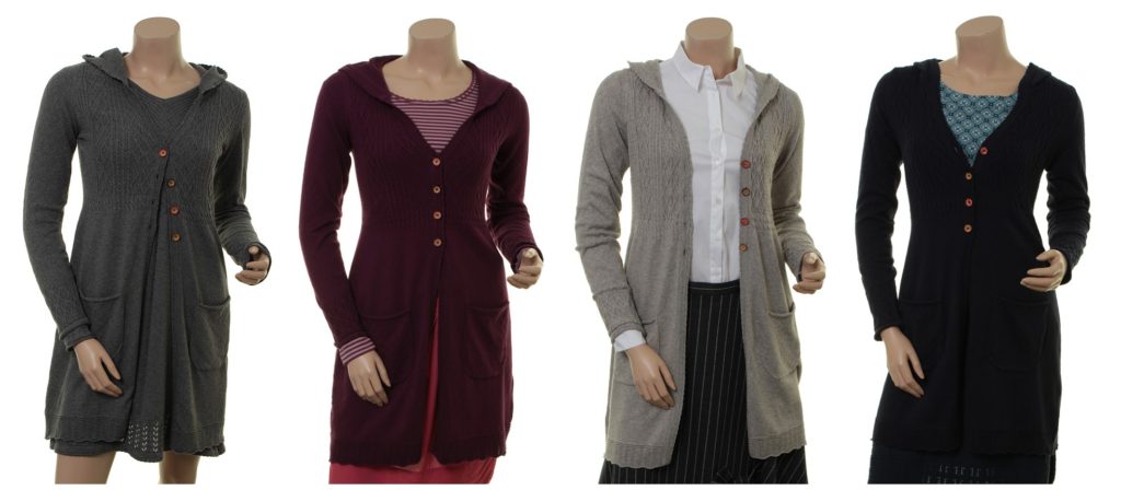 Knitwear Neele 27-098 in stone, plum, atmosphere und midnight von Sorgenfri Sylt