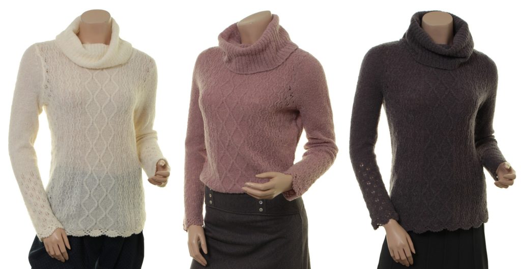 Knitwear Polly 27-066 in ivory, powder und stone Sorgenfri Sylt