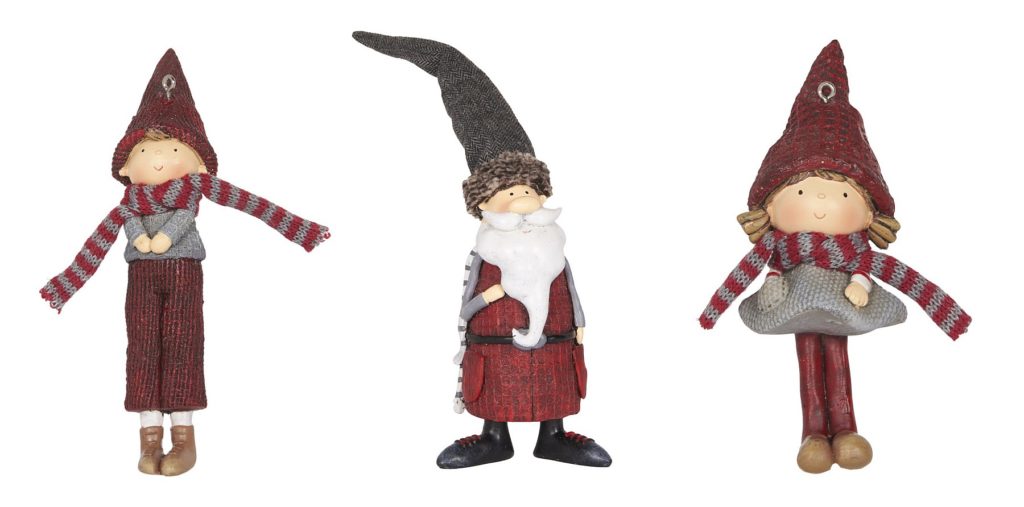 Wichteljunge, Wichtel-Weihnachtsmann und Wichtelmädchen von Ib-Laursen (2734-00, 2742-00 und 2735-00)