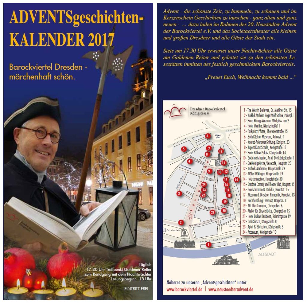 Adventsgeschichtenkalender 2017 - Programmheft - Vorderseite